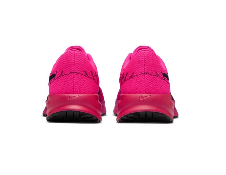 Nike Hot Pink Mesh Sneakers with Black Swoosh Graphics