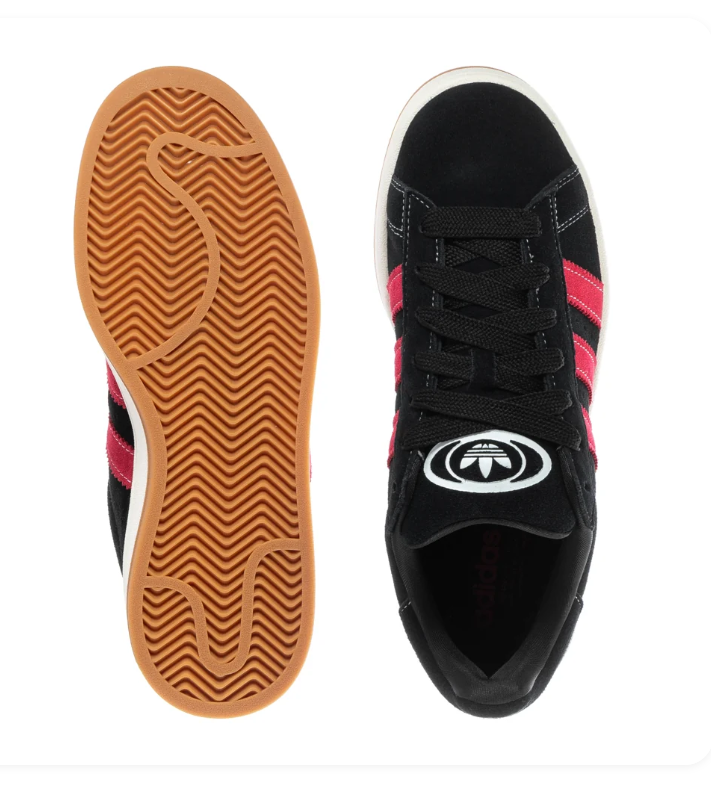 Adidas Campus Black & Pink Gum-Sole Sneakers