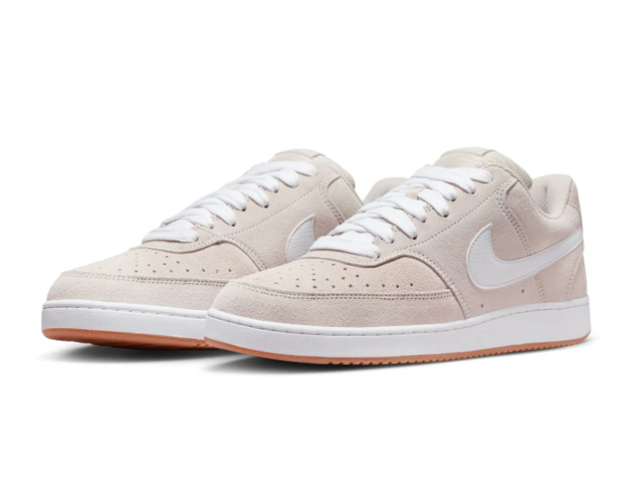 Nike Cream & White Low-Top Gum-Sole Sneakers