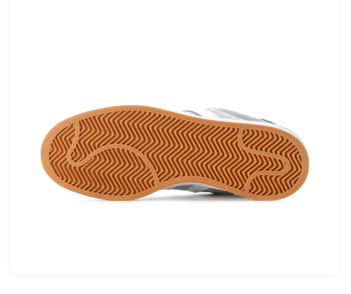 Adidas Campus Grey & White Gum-Sole Sneakers