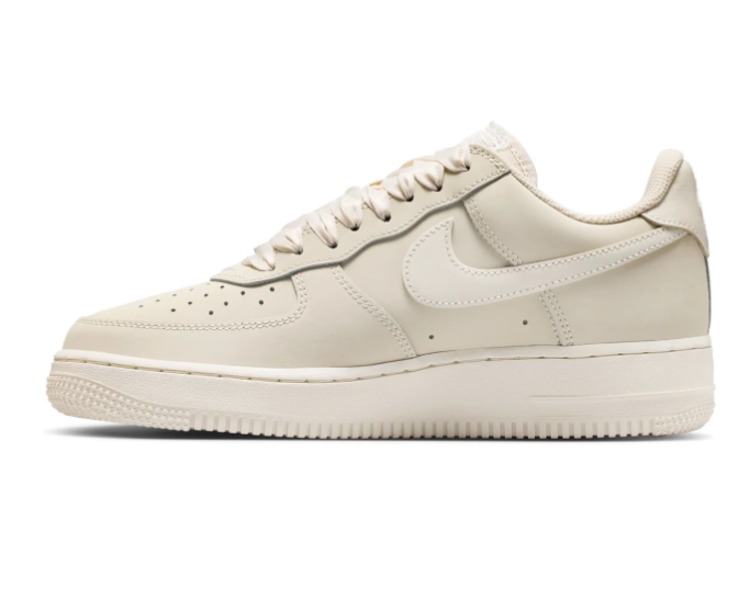 Nike Air Force 1 Cream Sneakers with Satin-Style Ribbon Laces