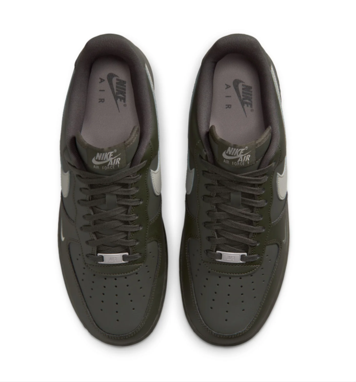 Nike Air Force 1 Dark Olive & Grey Low-Top Sneakers