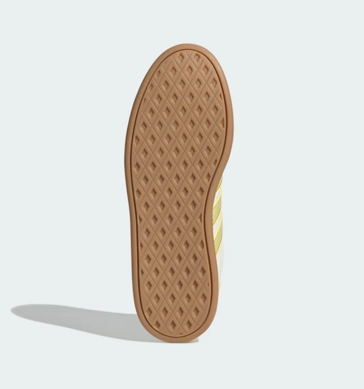 Adidas White & Pale Yellow Gum-Sole Sneakers
