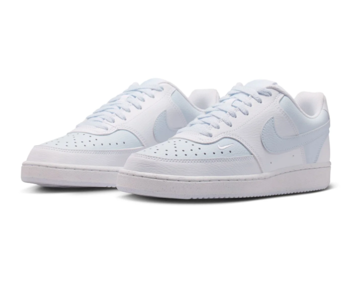 Nike White & Pale Blue Low-Top Sneakers