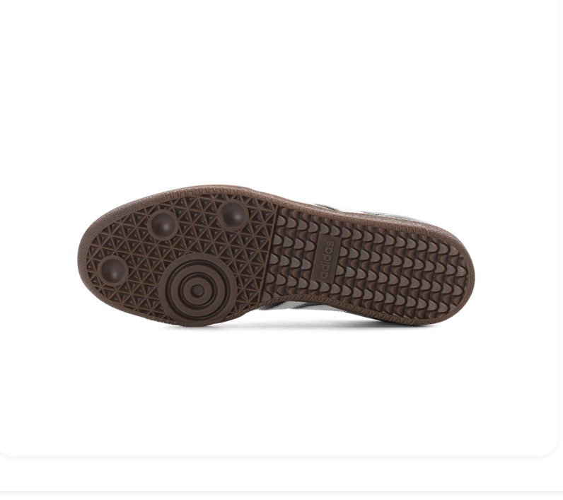 Adidas Samba Black & White Sneakers with Dark Brown Sole