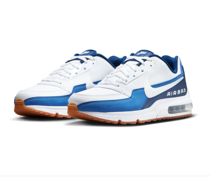 Nike Air Max White & Blue Sneakers with Gum Outsole