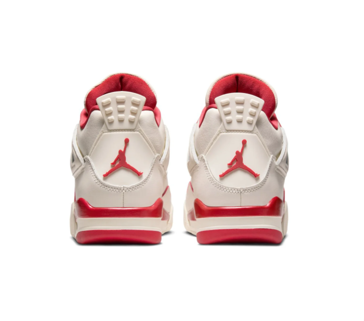 Air Jordan 4 Cream & Red Sneakers