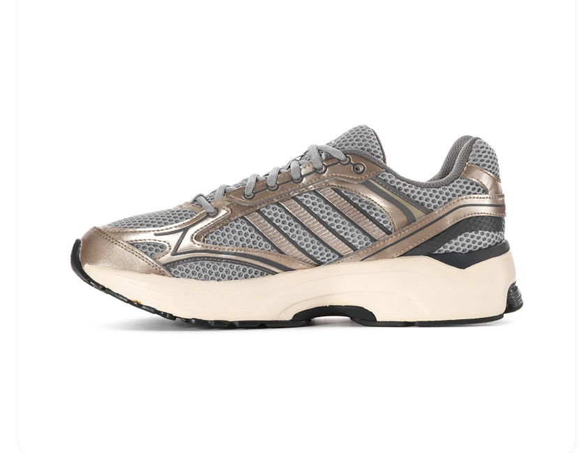 Adidas Grey Mesh & Metallic Champagne Chunky Sneakers