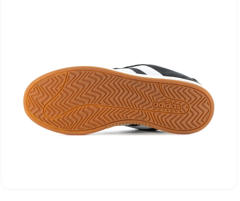 Adidas Black & White Low-Top Gum-Sole Sneakers