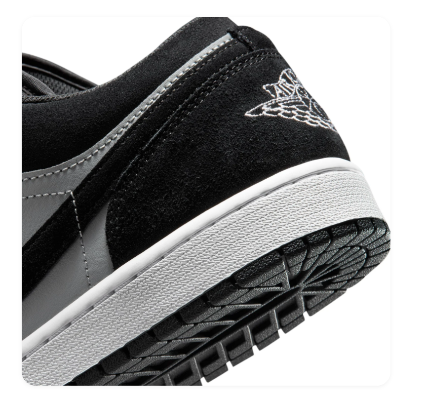 Air Jordan 1 Low Black & Grey Sneakers
