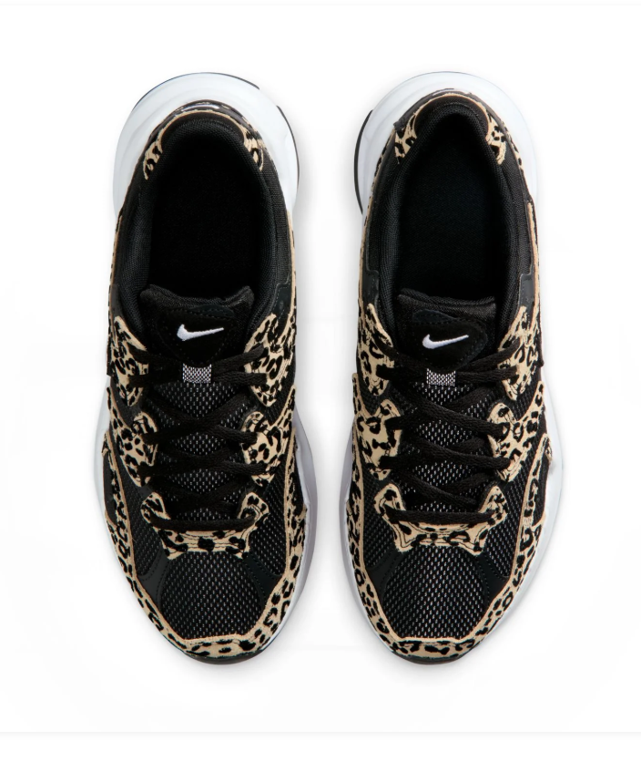 Nike Black & Leopard-Print Chunky Sneakers with White Sole