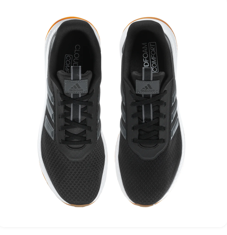 Adidas Black & Charcoal Mesh Sneakers with Gum Outsole