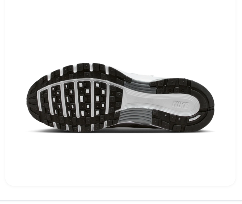 Nike P-6000 Grey & White Mesh Sneakers with Black Swoosh