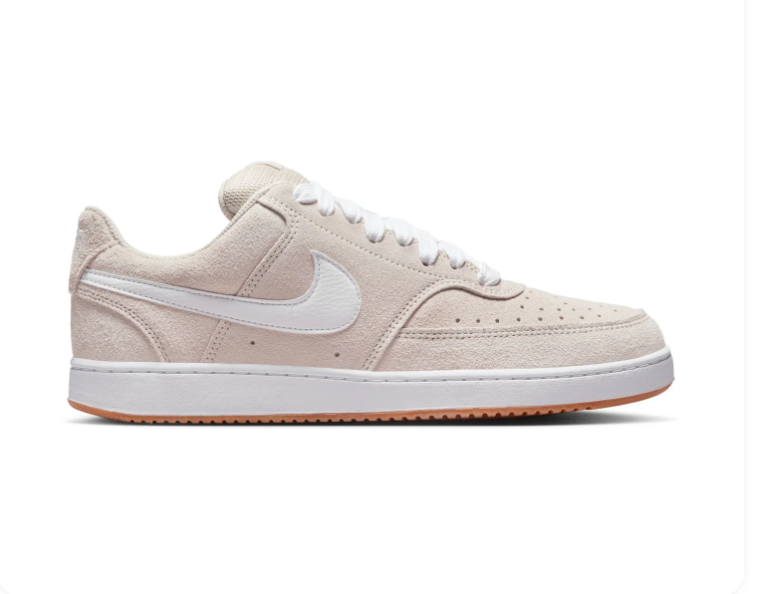 Nike Cream & White Low-Top Gum-Sole Sneakers
