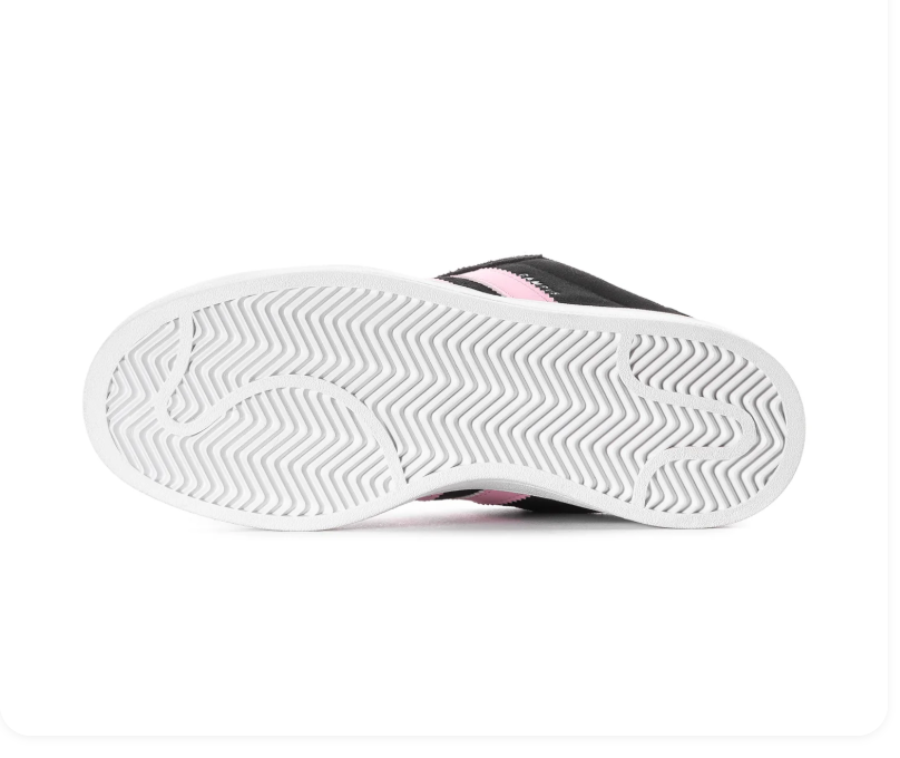 Adidas Campus Black & Pink Sneakers with White Sole
