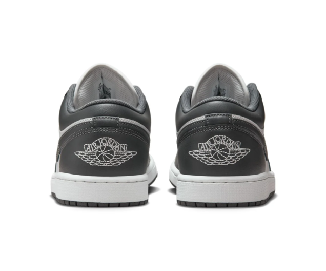 Air Jordan 1 Low Charcoal Grey & White Sneakers