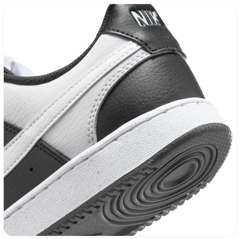 Nike Court Vision Black & White Low-Top Sneakers