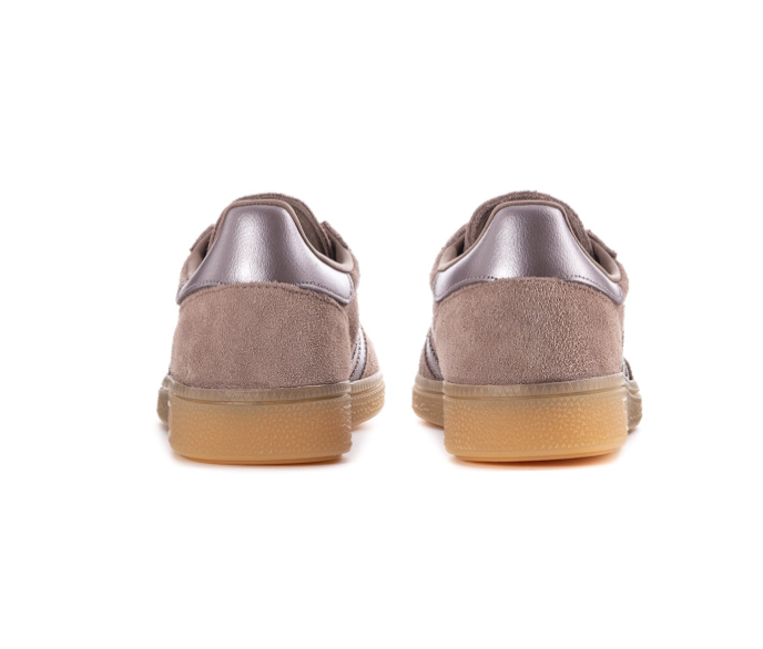 Adidas Handball Spezial Taupe & Metallic Lilac Gum-Sole Sneakers