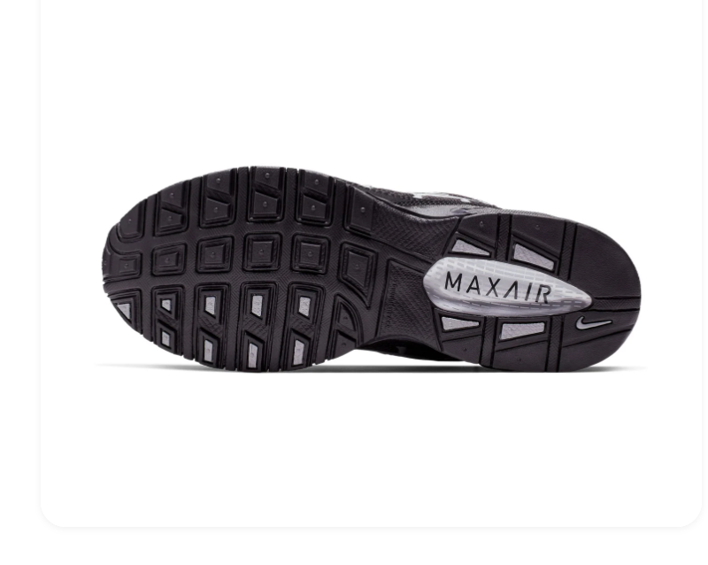 Nike Air Max Black & Charcoal Mesh Sneakers with Silver Accents