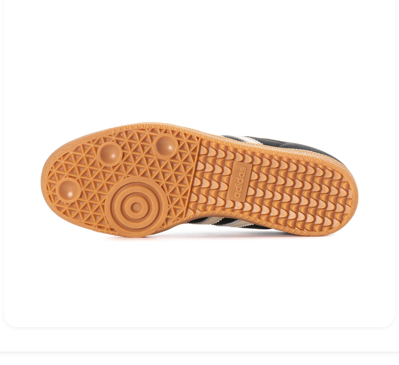 Adidas Samba Cream & Black Gum-Sole Sneakers