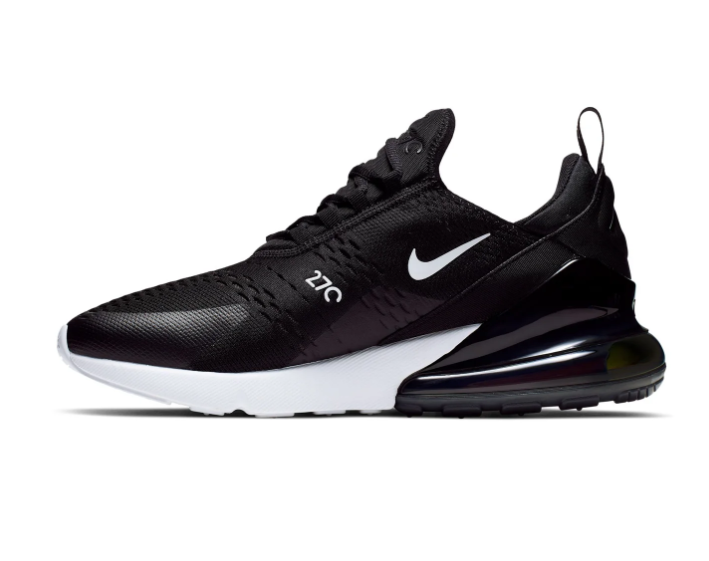 Nike Air Max 270 Black & White Mesh Sneakers