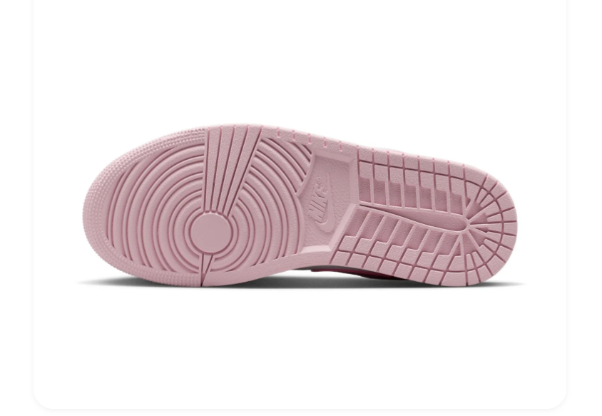 Air Jordan 1 Low Pink & White Sneakers