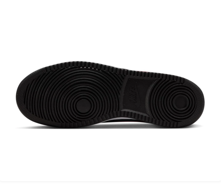 Nike Court Vision Black & White Sneakers with Red Swoosh