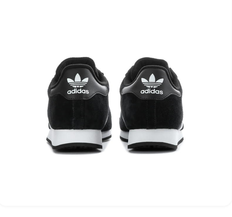 Adidas Samoa Black & White Low-Top Sneakers