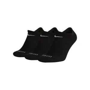 3 Pack Socks Everyday Plus Cushioned No Show Dri-Fit (Black)