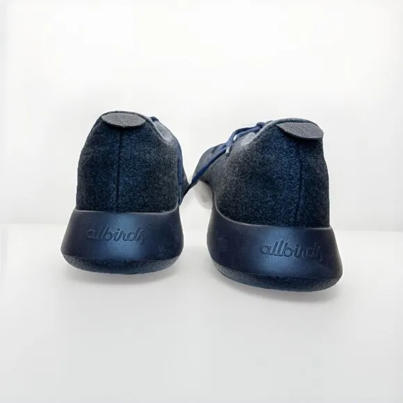 Allbirds Wool Runner Mizzles Men’s Sz 12 Navy Blue Water Repellent Running Shoes