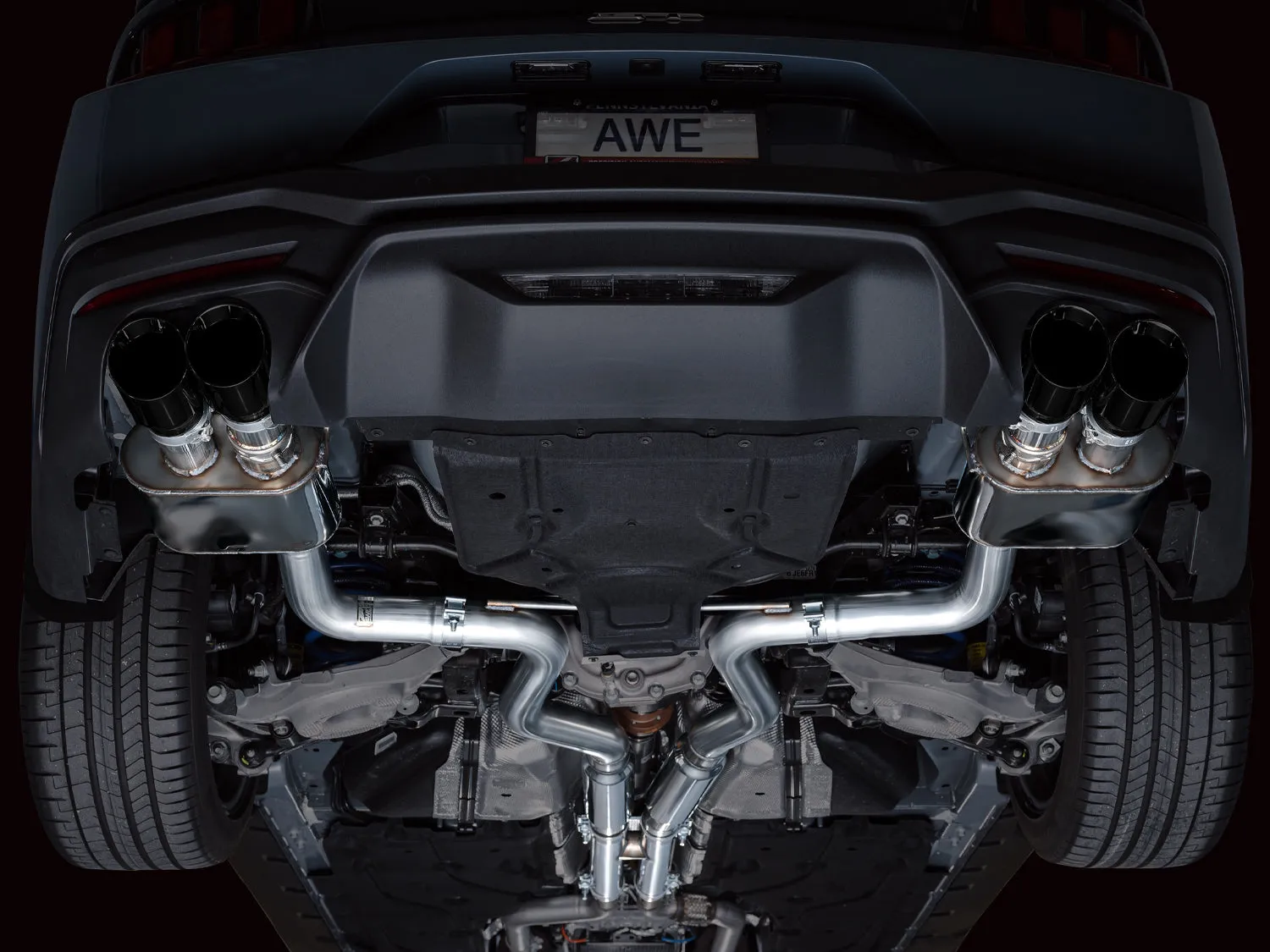 AWE Exhaust Suite for S650 Ford Mustang GT (QUAD TIPS)
