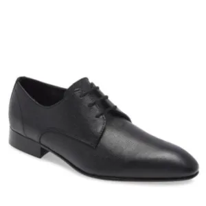 BP. ALBERT PLAIN TOE DERBY IN BLACK SAFFIANO MENS SIZE 13