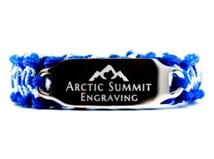 Custom Logo 275 Paracord Bracelet with Engraved Stainless Steel ID Tag