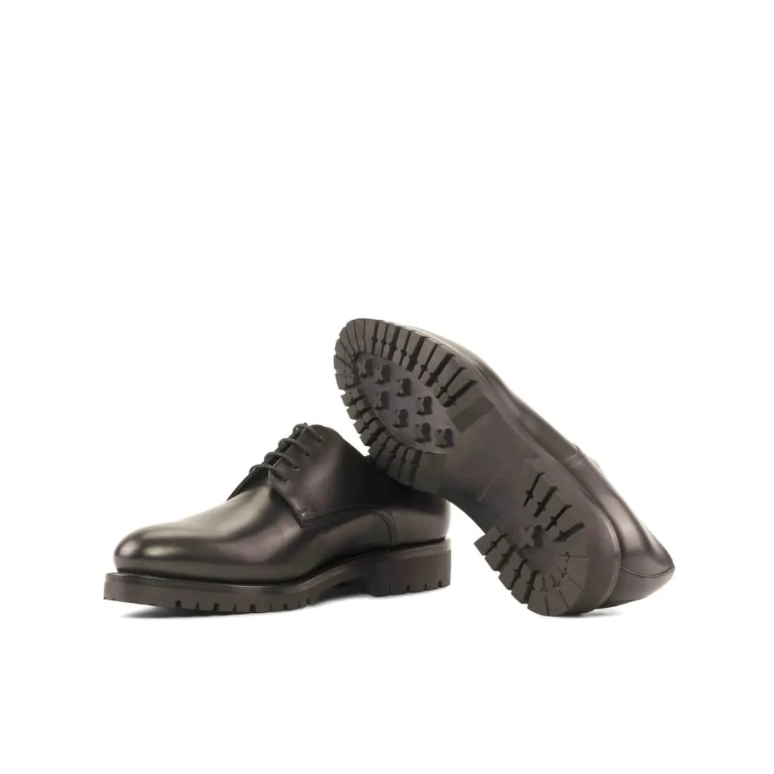 Derbie Blucher en cuir marron foncé - Semelles Commando
