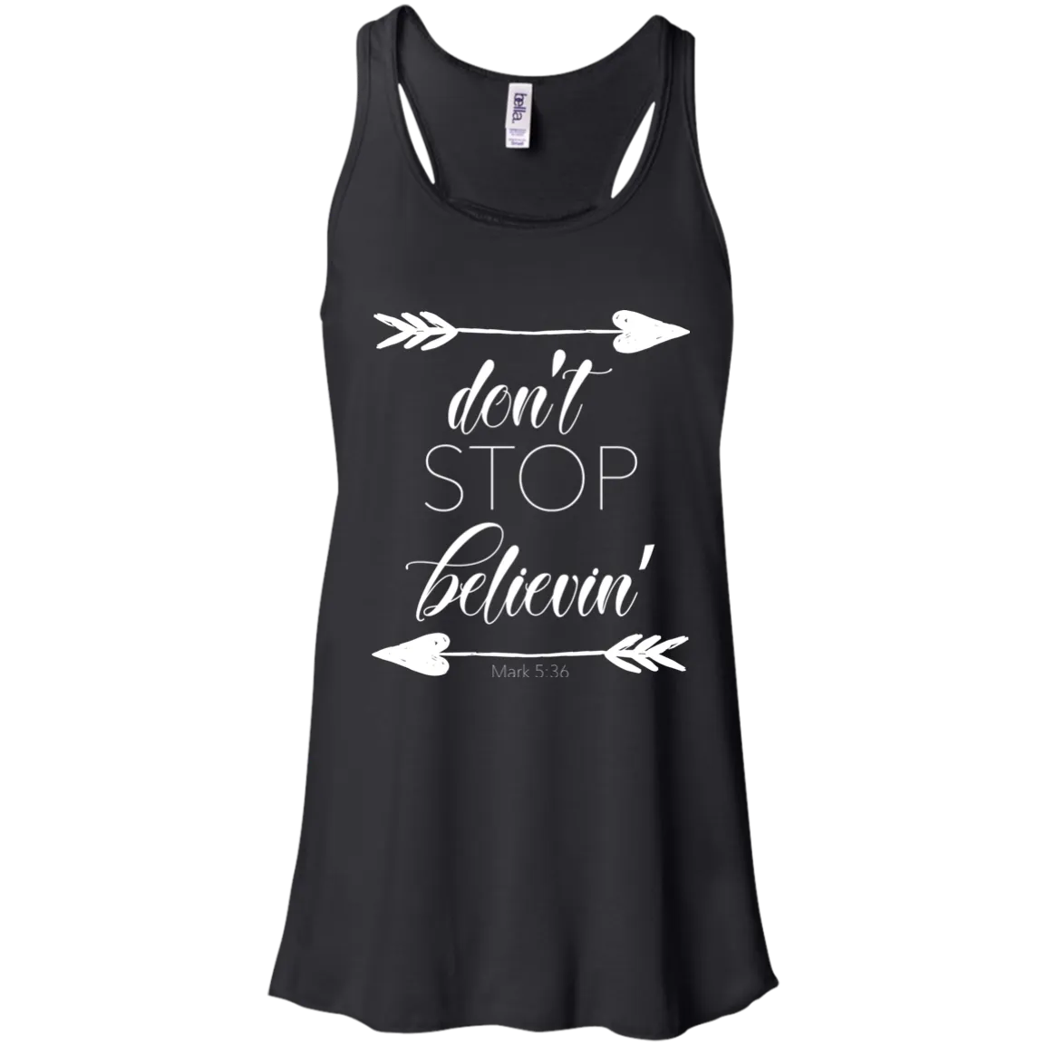 Don’t Stop Believin' Flowy Racerback Tank Top – Perfect for Everyday Inspiration