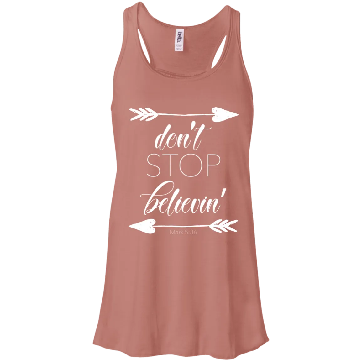 Don’t Stop Believin' Flowy Racerback Tank Top – Perfect for Everyday Inspiration