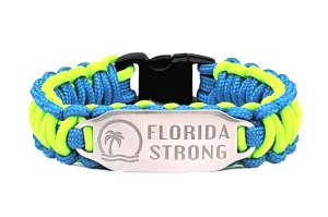 Florida Strong Hurricane Helene Thin 275 Paracord Bracelet for Kids & Adults