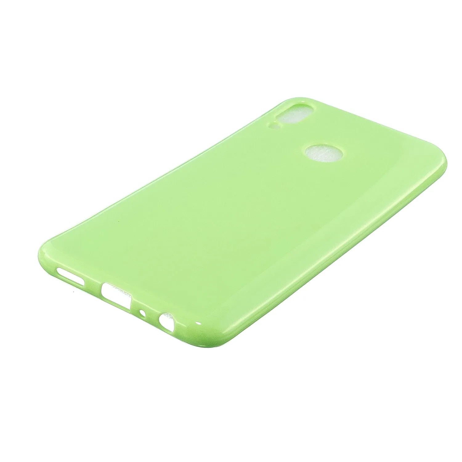 For HUAWEI Y9/Y9 Prime 2019 Cellphone Shell Glossy TPU Case Soft Mobile Phone Cover Full Body Protection Bright black