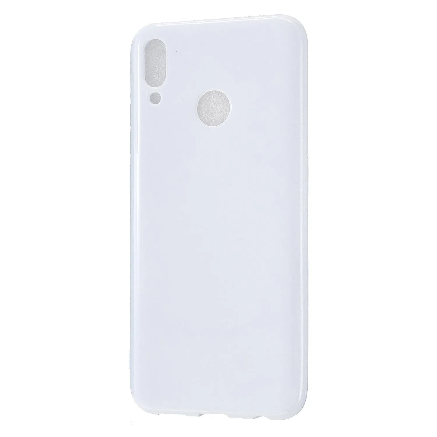 For HUAWEI Y9/Y9 Prime 2019 Cellphone Shell Glossy TPU Case Soft Mobile Phone Cover Full Body Protection Milk white