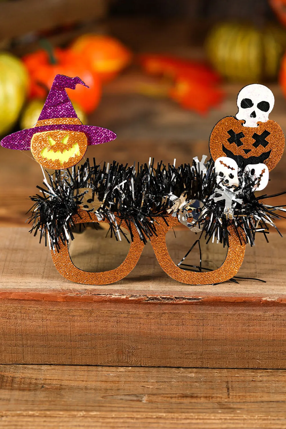 Grapefruit Orange Halloween Pumpkin Skull Funny Glasses