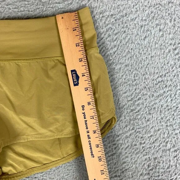 Lululemon Speed Shorts Womens 6 Grape Leaf‎ Gold Lined Lightweight Running 3&quot;