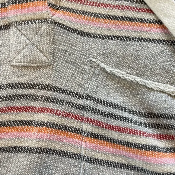 Madewell MWL Hoodie Sweatshirt Stitched-Pocket Sweatshorts in Sorrento Size Med