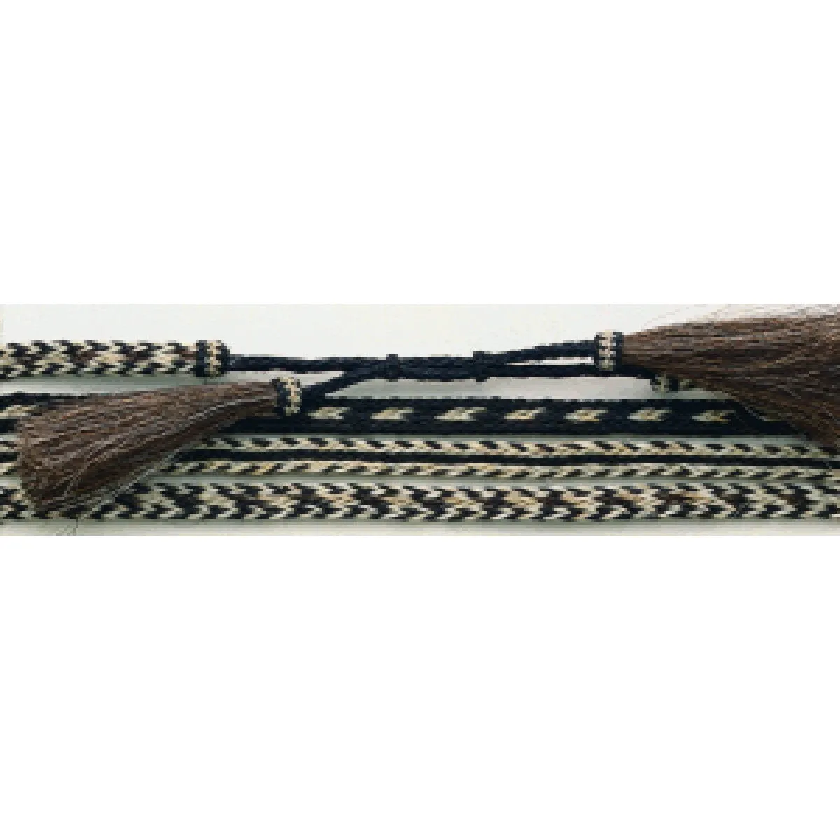 M&F Western 3 Strand Braided with Tassels Horsehair Hat Band