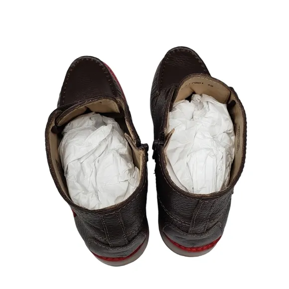 Marc Joseph | NIB Lincoln Bootie Brown Grainy Leather Lace Up Boots Boy's 12