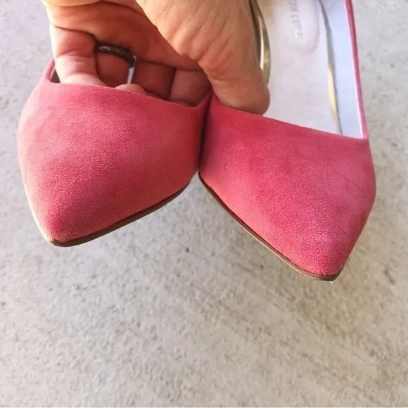 New Kenneth Cole Evereve Pink Coral Riley Suede Pump Heels