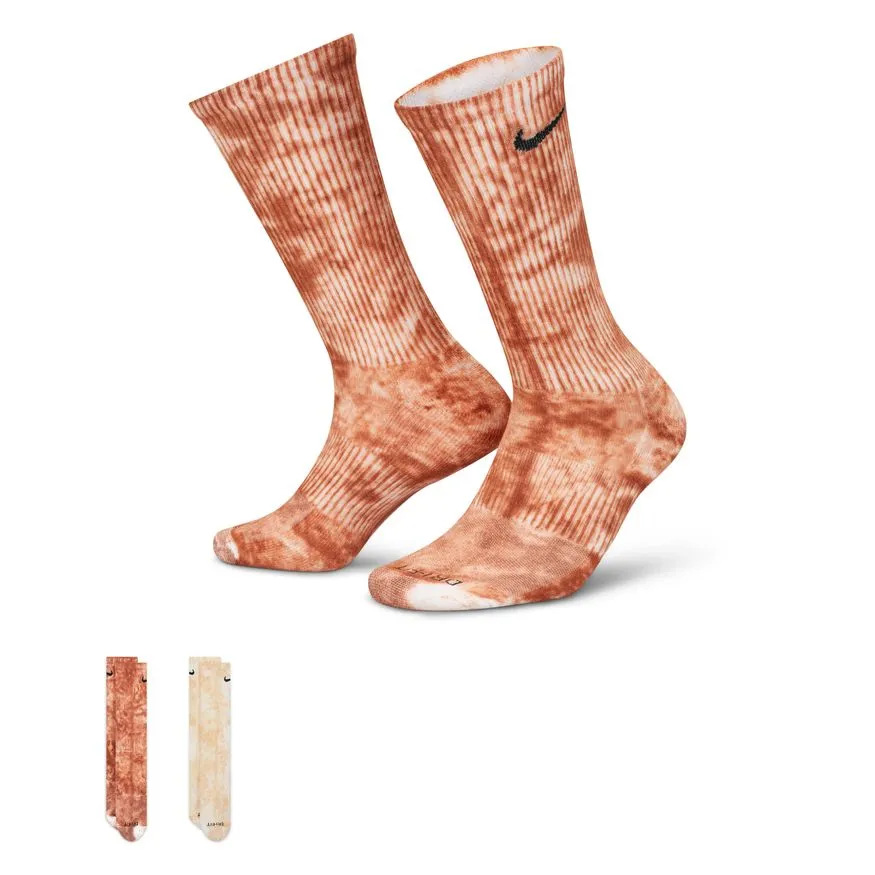 Nike Everyday Plus Cushioned Tie-Dye Crew Socks (2 Pairs)