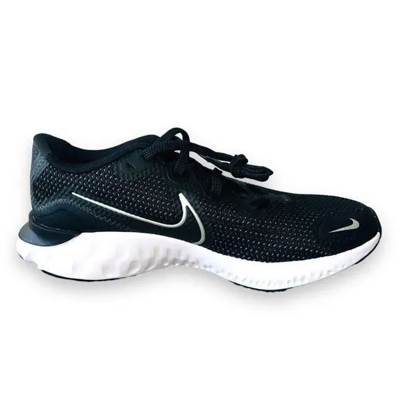 Nike Renew Run GS 'Black Metallic Silver' CT1430-091 Youth 4.5 Women's 6