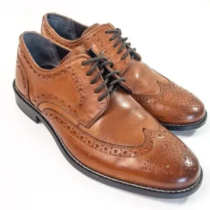 Nunn Bush Nelson Cognac Leather Wingtip Oxfords Sz 7M