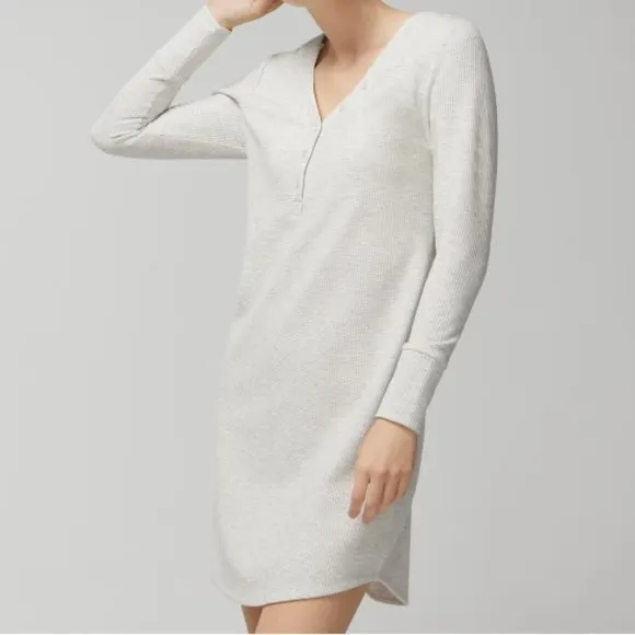 NWT Soma COZY WAFFLE Long-Sleeve Sleepshirt