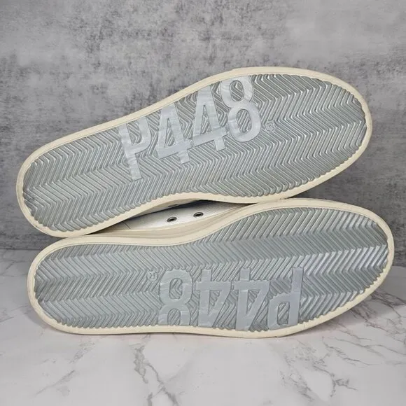 P448 Men's John Dragoes Low Top Sneaker Shoes Lace Up White Men EU 40
